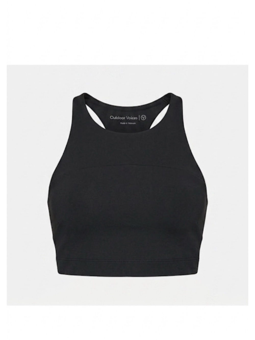 Outdoor Voices TechSweat Crop Top Black Size XS Move Free